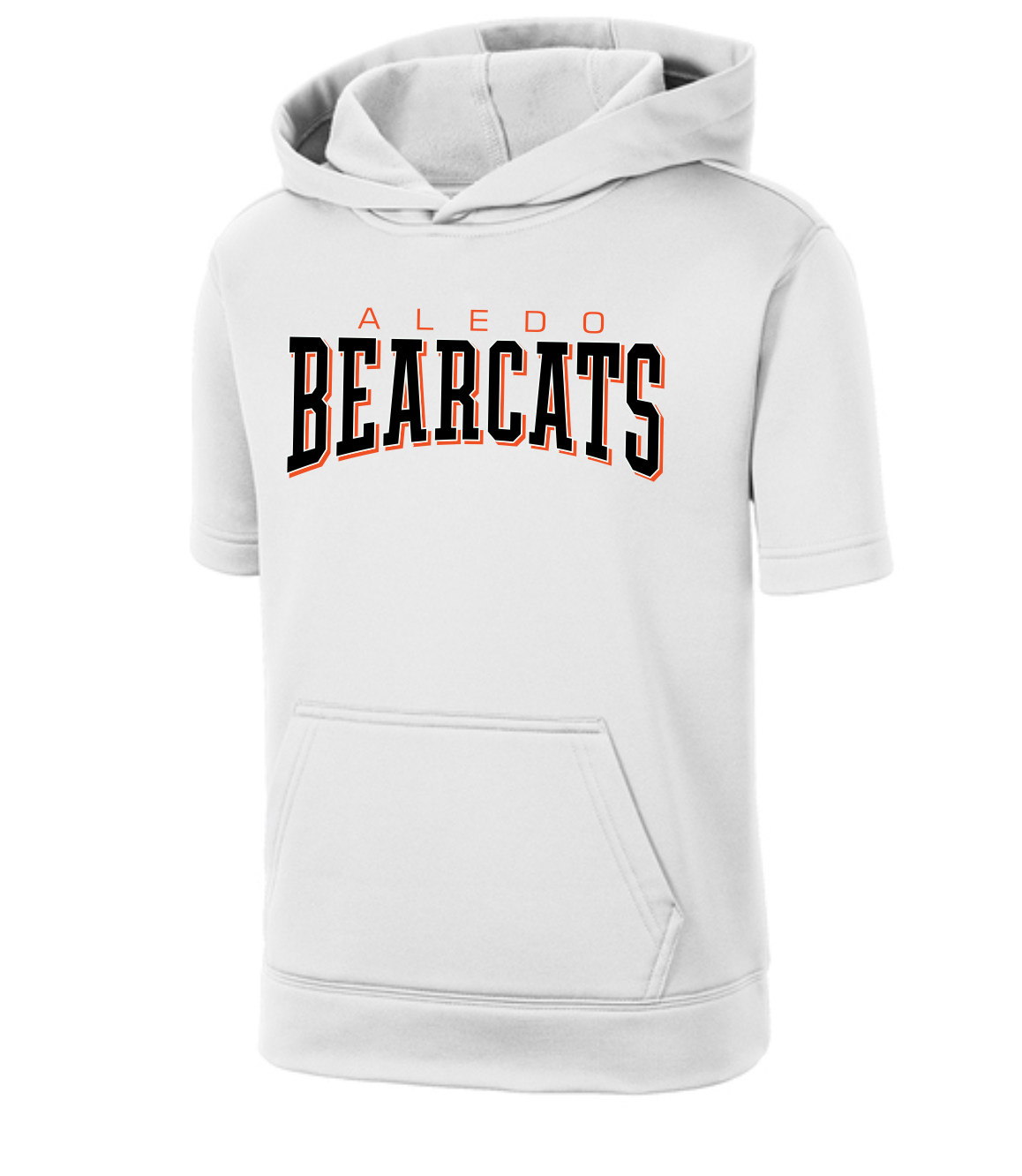 Bearcat Arch Short Sleeve Moisture Management Hooded Fleece (YOUTH & ADULT)