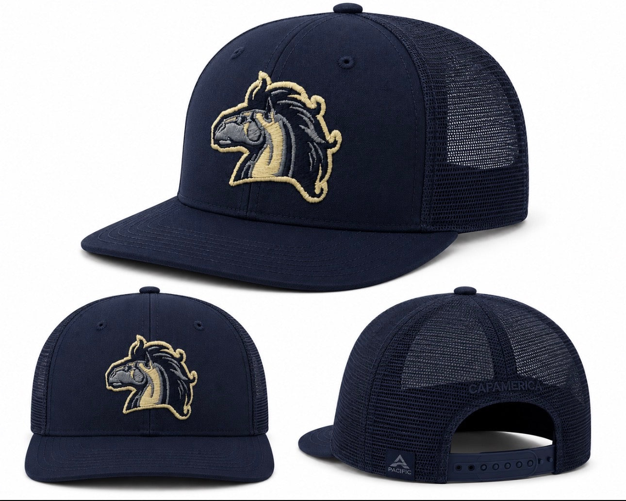 Mannion Middle School Flexfit Trucker Cap with Puff Logo