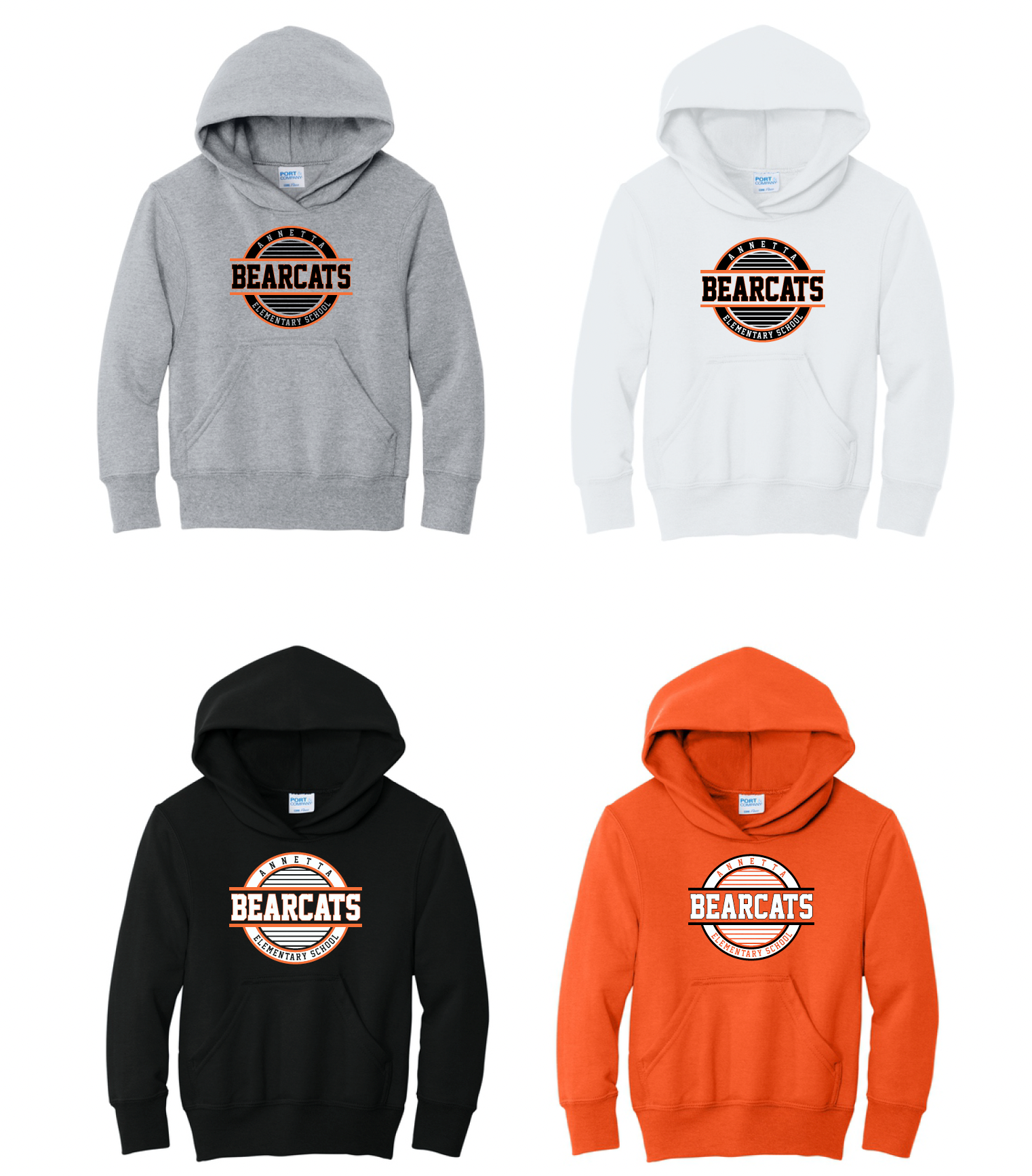 Annetta Bearcat Circle Logo Cotton Hoodie