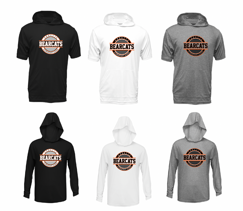 Annetta Bearcat Circle Logo Moisture Management Hooded Tees