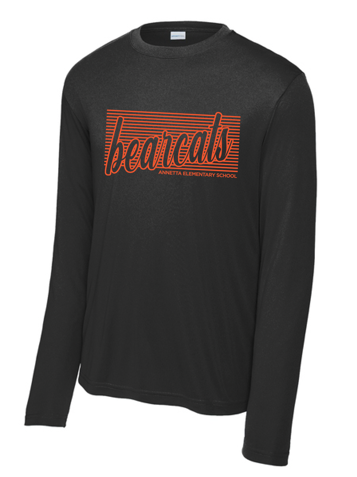 Annetta Bearcat Line Logo Long Sleeve Tee