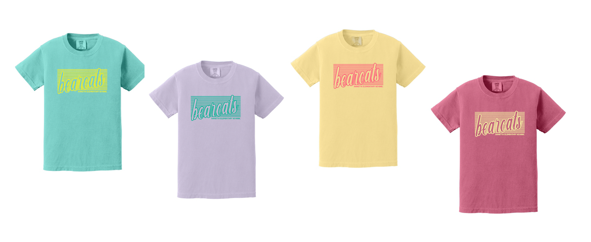 Annetta Bearcat Line Logo Comfort Color Tee
