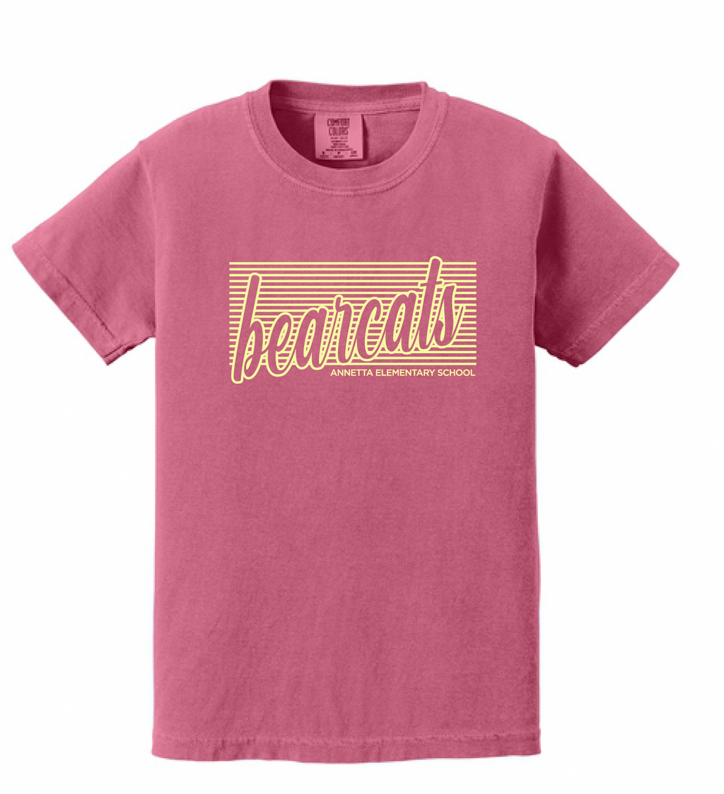 Annetta Bearcat Line Logo Comfort Color Tee