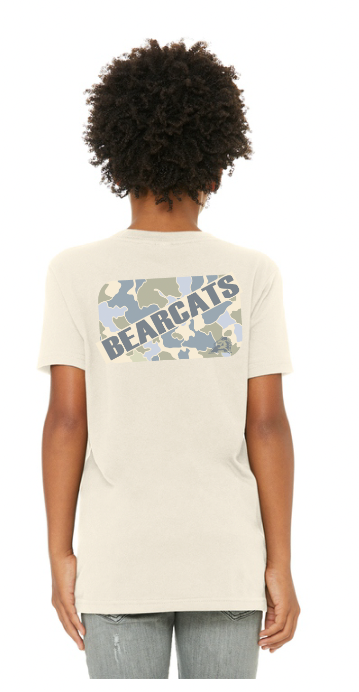 Annetta Bearcat Camo Tee - Youth Bella Canvas Cotton