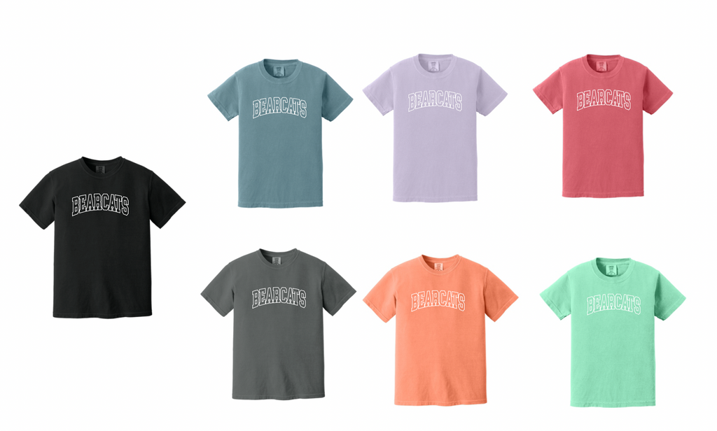 Coder Block Logo Short Sleeve Comfort Color Tee - optional logo (Coder/Bearcat)