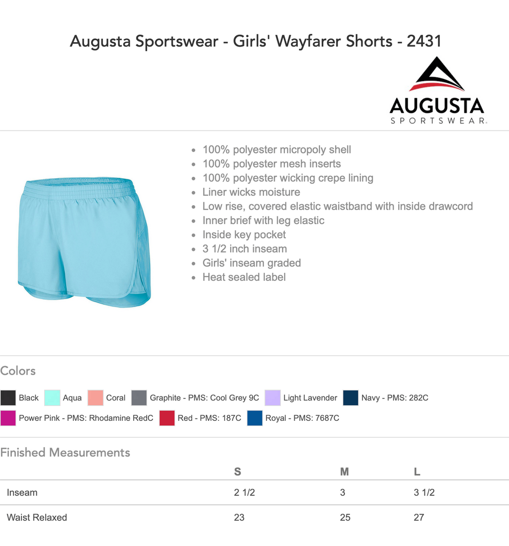 Coder Girls/Ladies Wayfarer Shorts w/Embroidered Paw Print