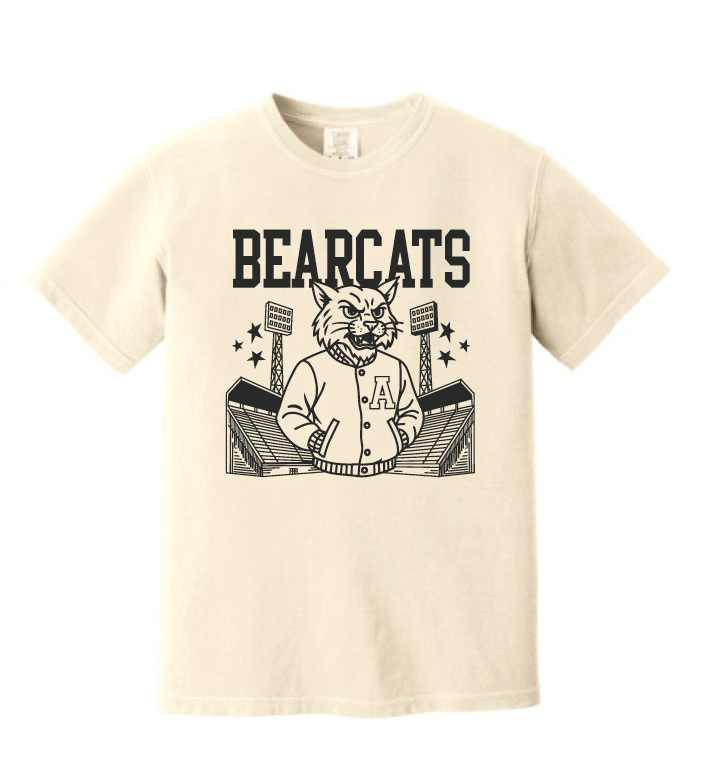 Stuard Bearcat Stadium Logo Comfort Color Tee