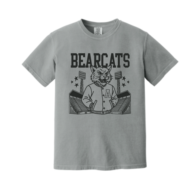 Stuard Bearcat Stadium Logo Comfort Color Tee