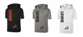 Stuard Distressed Logo Moisture Management Short Sleeve Hoodie - optional logo (Stuard/Bearcat)