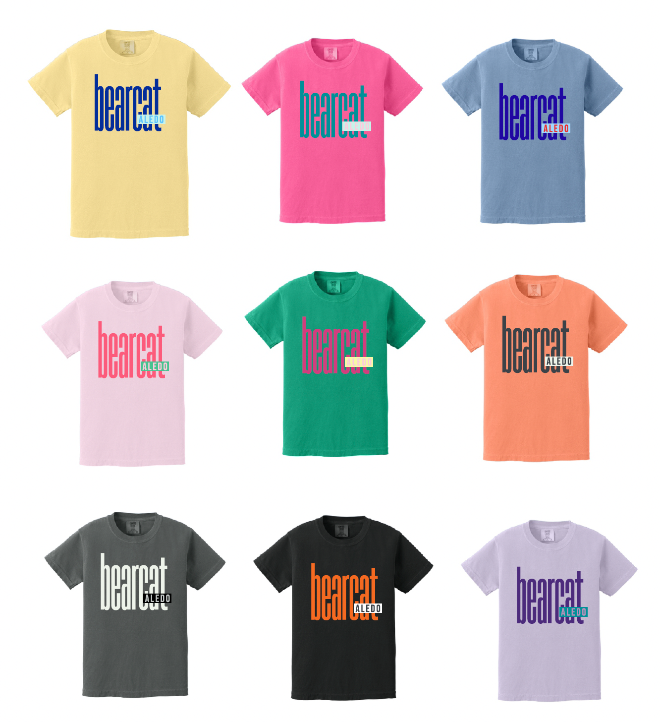 Stuard Lowercase Logo Comfort Color Tee - optional logo (Stuard/Aledo)