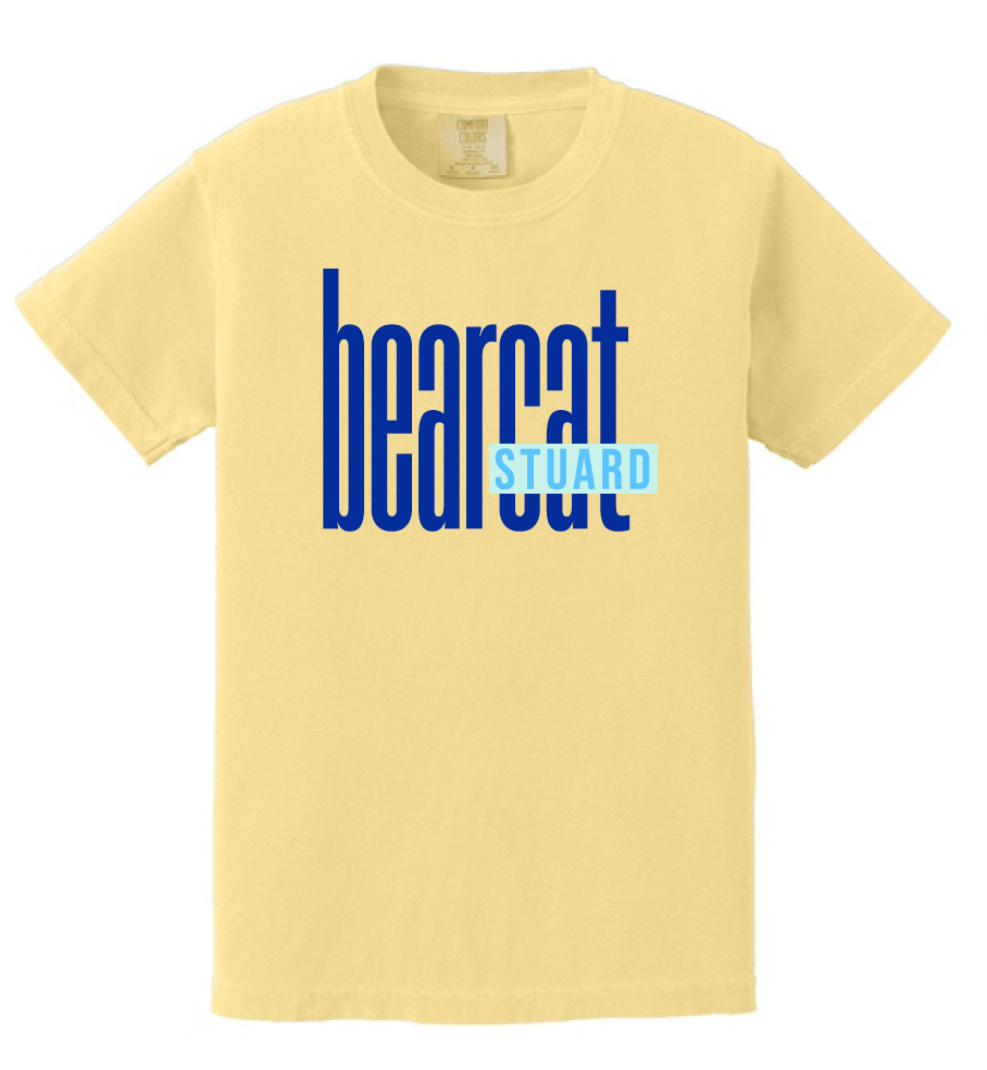 Stuard Lowercase Logo Comfort Color Tee - optional logo (Stuard/Aledo)