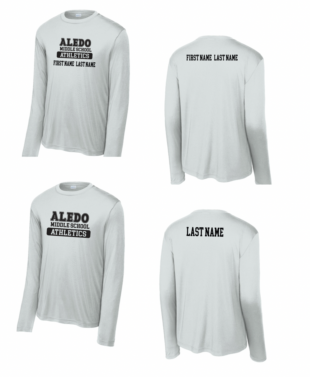 Aledo MS Athletic Long Sleeve Moisture Management Tee