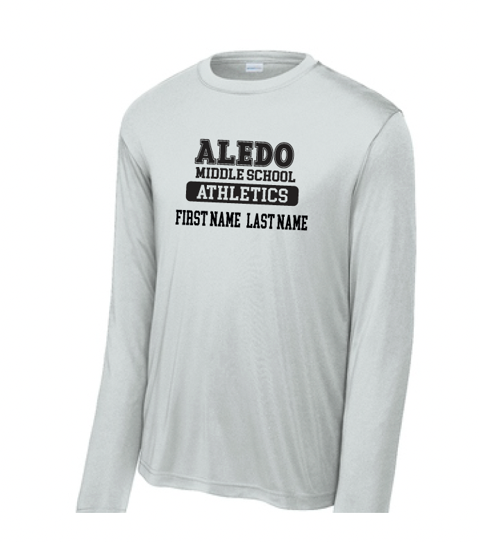 Aledo MS Athletic Long Sleeve Moisture Management Tee