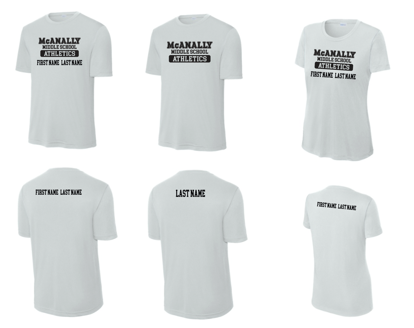 McAnally MS Athletics Moisture Management Tee