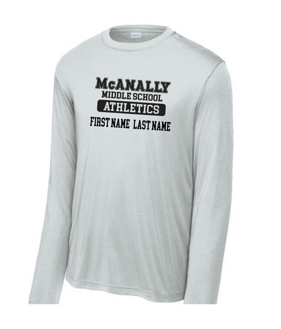 McAnally MS Athletic Long Sleeve Moisture Management Tee