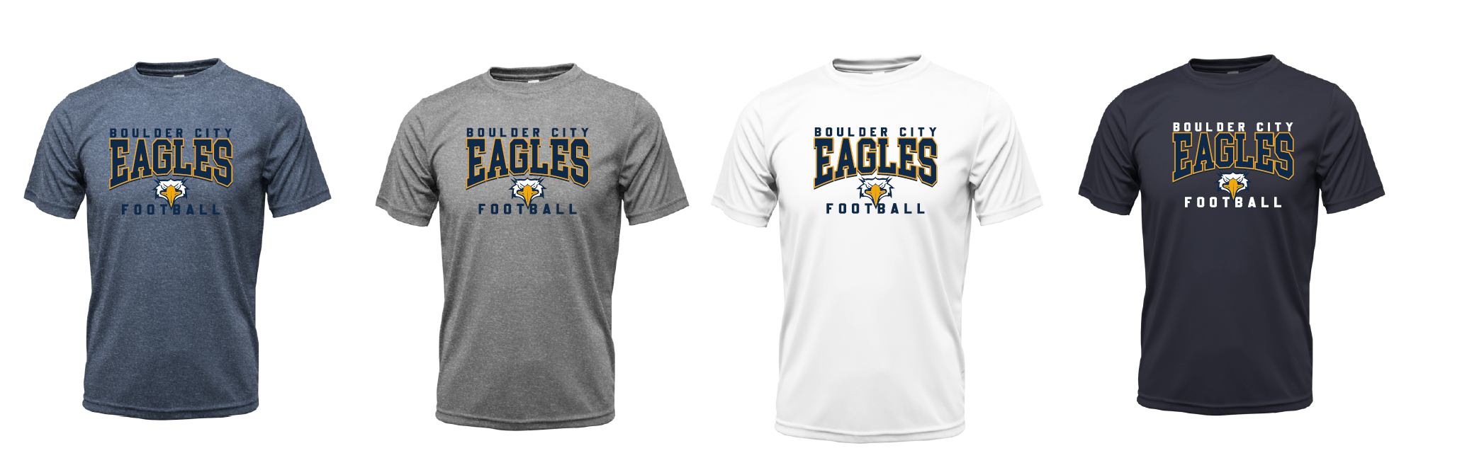 BCHS Football Moisture Management Tee with Eagles Logo