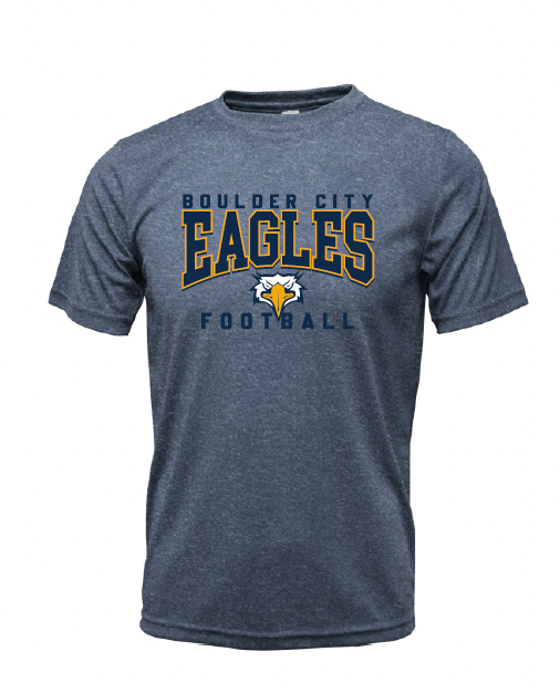 BCHS Football Moisture Management Tee with Eagles Logo
