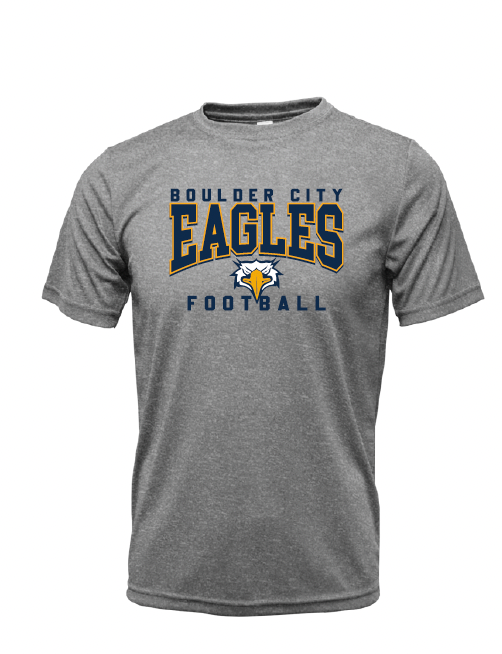 BCHS Football Moisture Management Tee with Eagles Logo