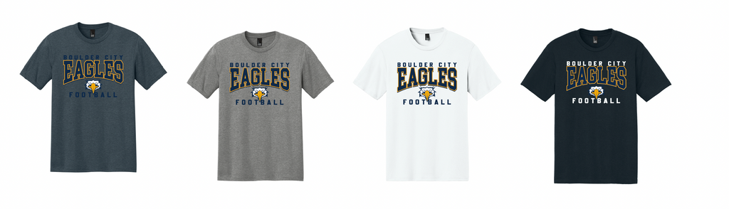 BCHS Football Cotton Tee with Eagles Logo