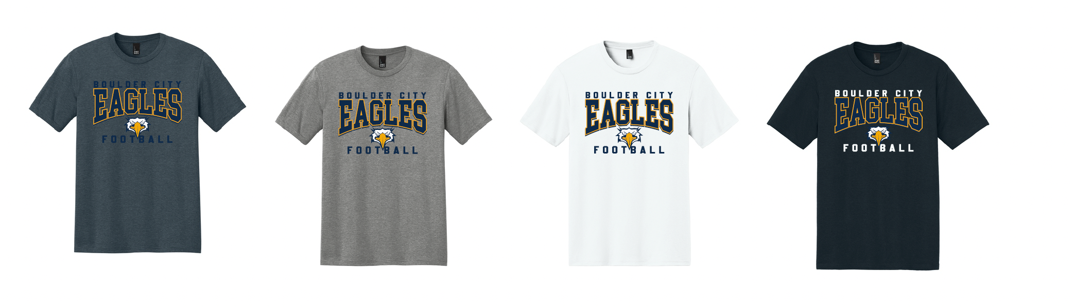 BCHS Football Cotton Tee with Eagles Logo
