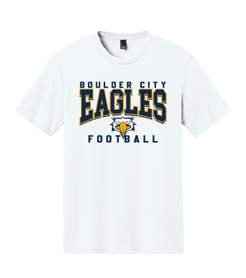 BCHS Football Cotton Tee with Eagles Logo