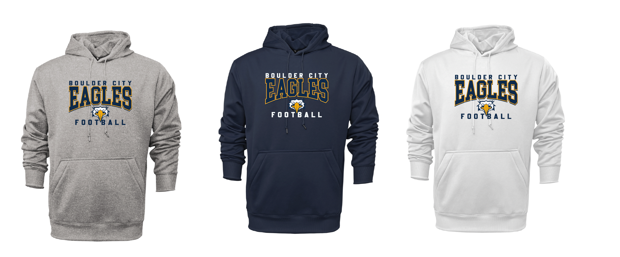 BCHS Football Moisture Management Hoodie with Eagles Logo
