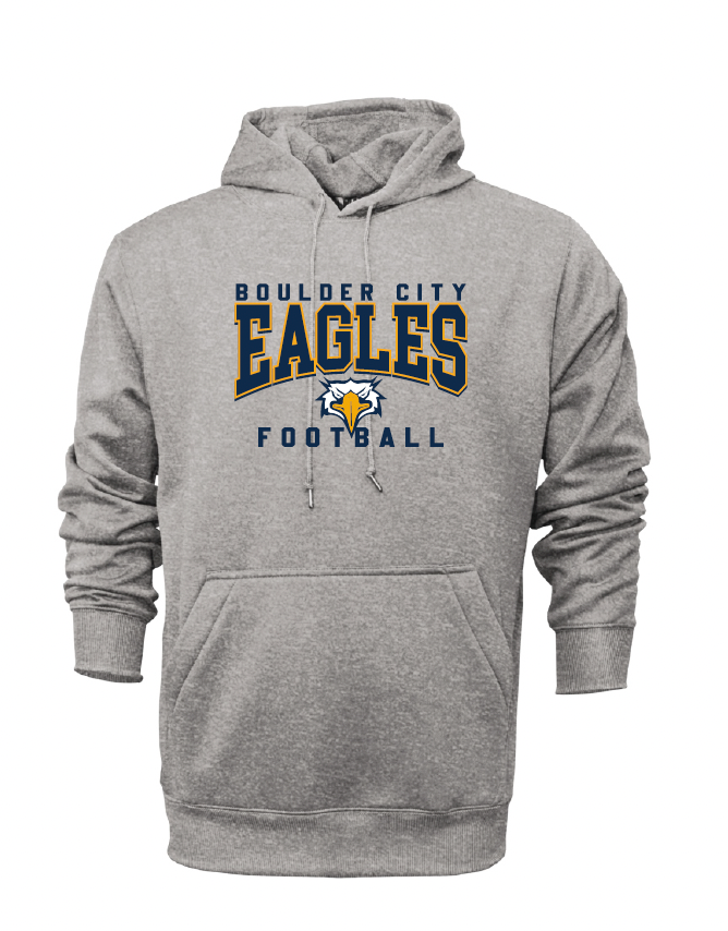 BCHS Football Moisture Management Hoodie with Eagles Logo