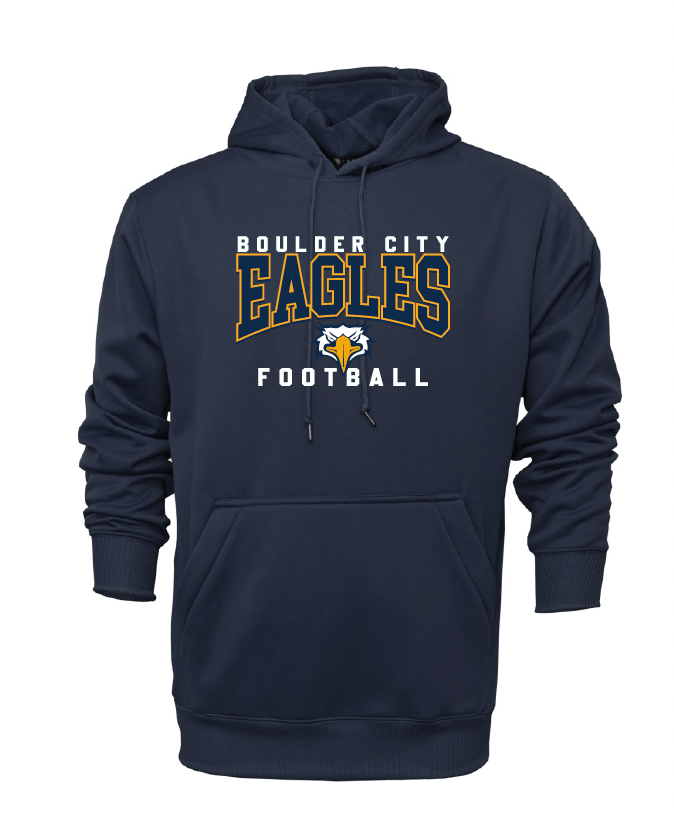 BCHS Football Moisture Management Hoodie with Eagles Logo