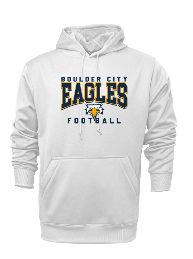 BCHS Football Moisture Management Hoodie with Eagles Logo