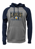 BCHS Football Colorblock Hoodie with Eagles Logo