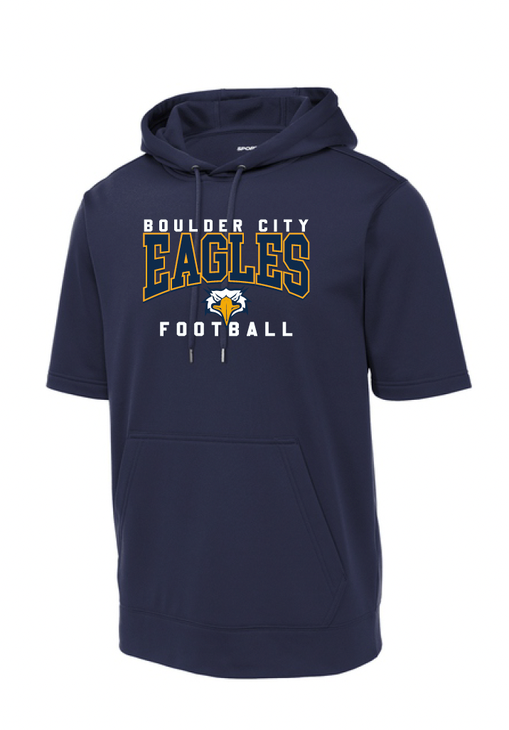 BCHS Football SS Hoodie with Eagles Logo