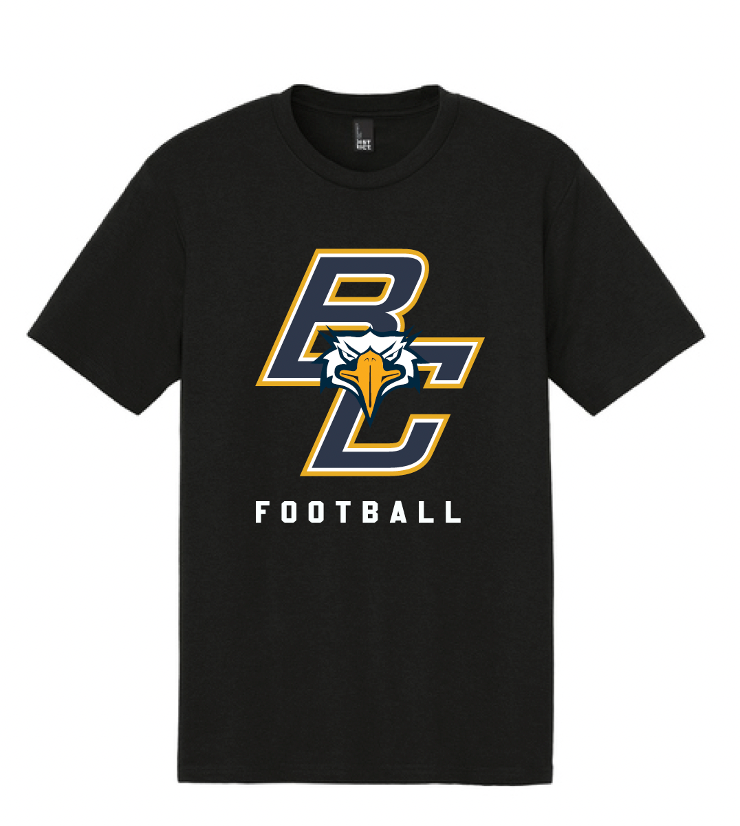 BCHS Football Cotton Tee with BC Logo