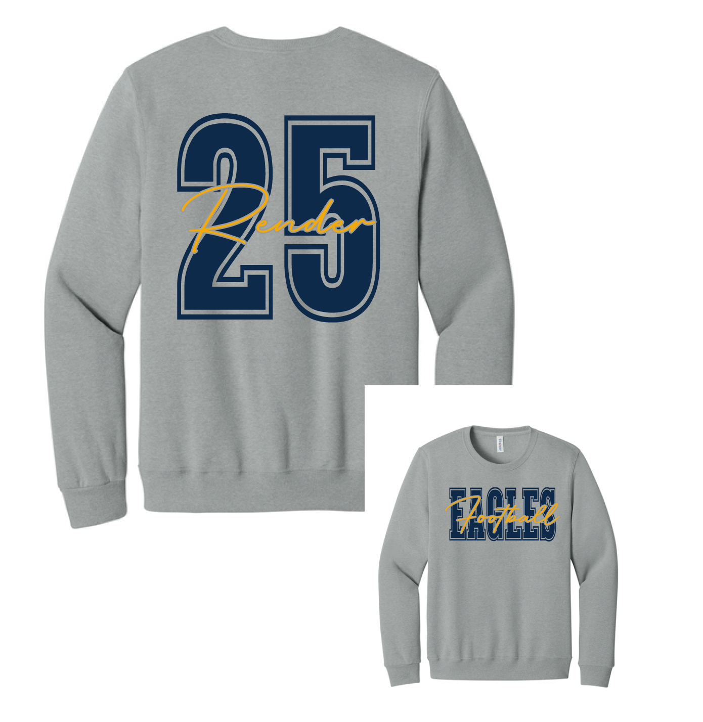 BCHS Football Personalized Crewneck Sweatshirt