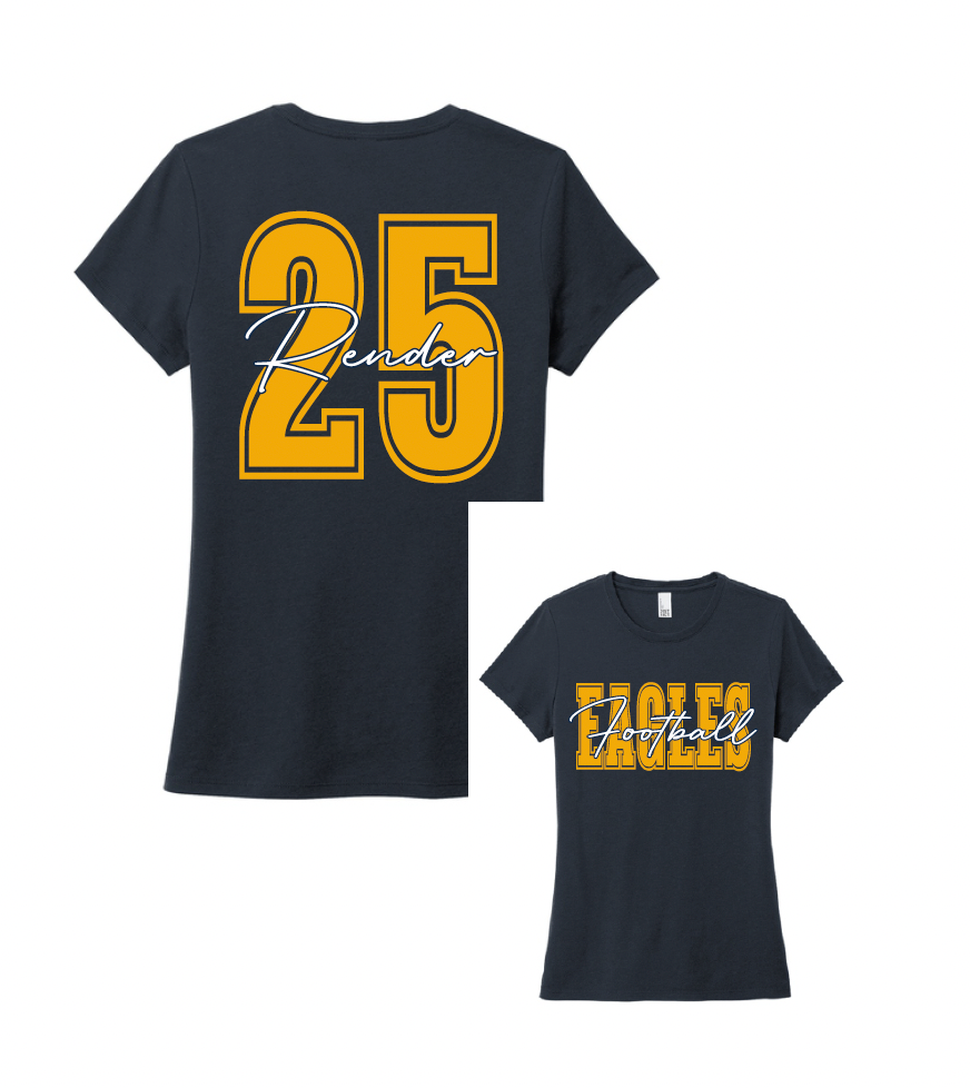 BCHS Football Personalized Soft Cotton T-Shirt (Unisex, Ladies, and Youth)