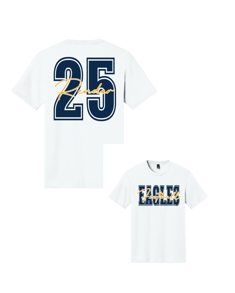 BCHS Football Personalized Soft Cotton T-Shirt (Unisex, Ladies, and Youth)