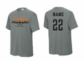 Aledo 5u Flag Football Moisture Management Tee WiTH Name/Number