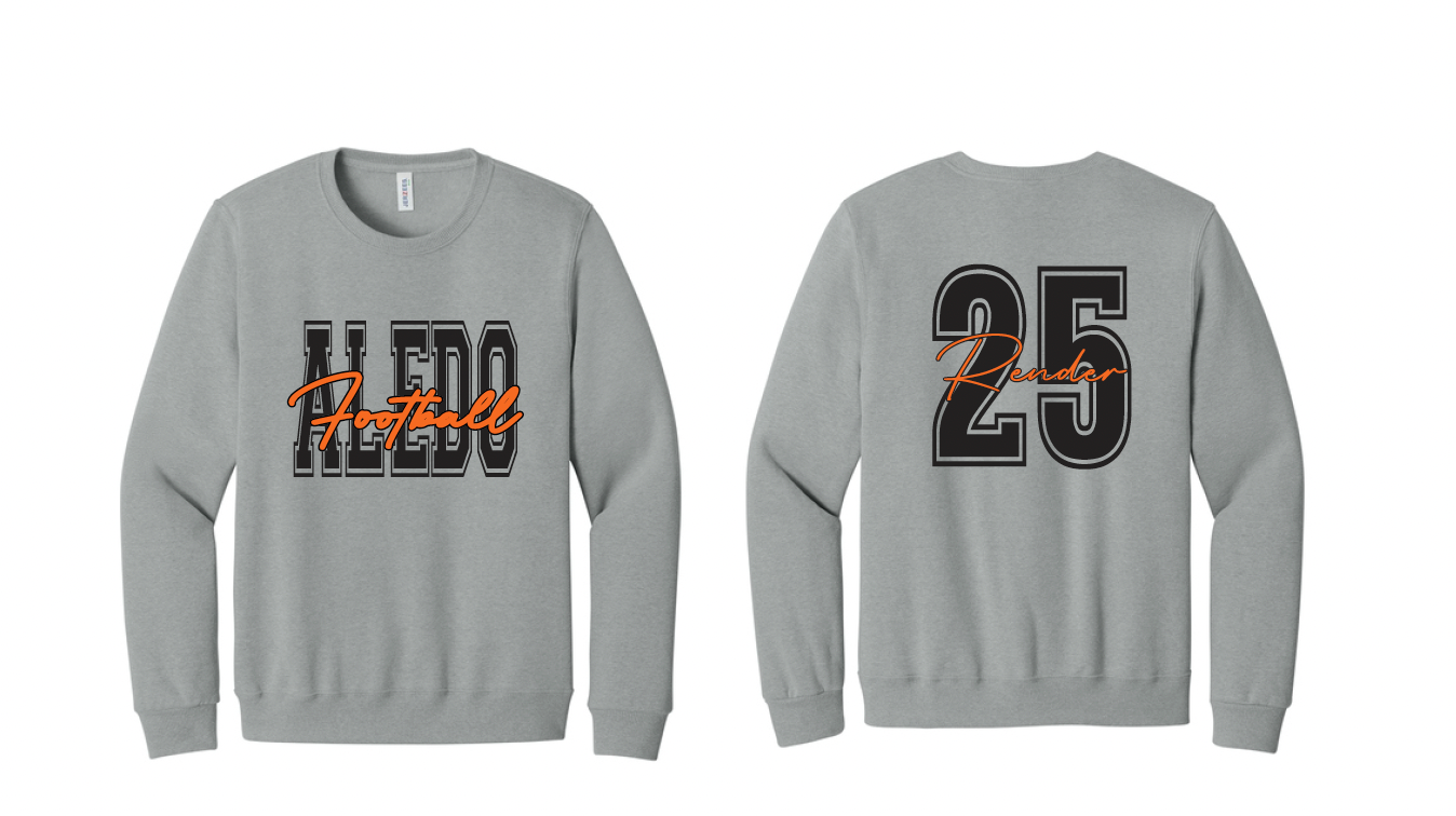 Aledo Football Personalized Crewneck Sweatshirt