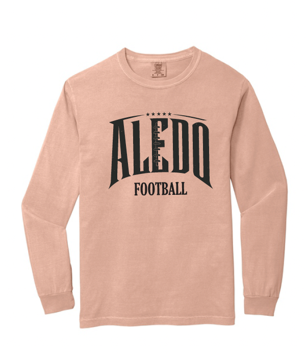 Aledo Football Seams Logo Comfort Colors Long Sleeve Tee
