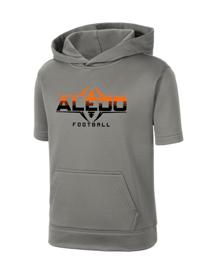 Aledo Football Moisture Management Short Sleeve Hooded Fleece