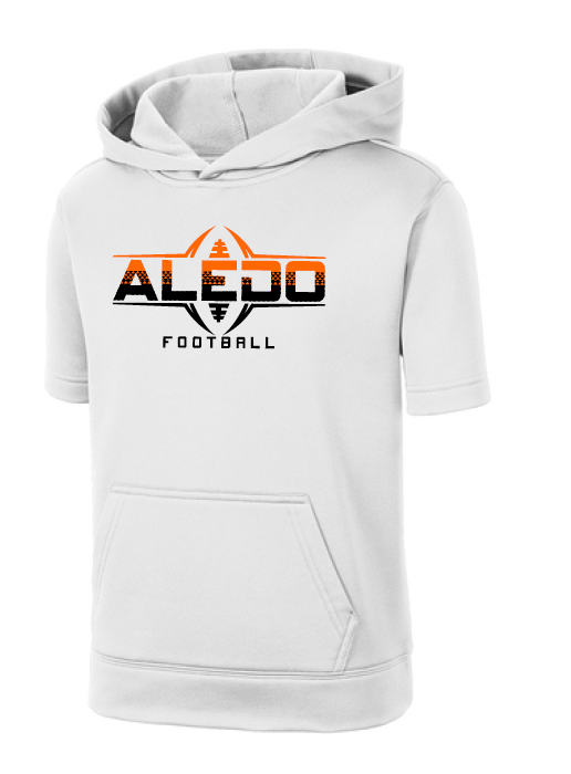 Aledo Football Moisture Management Short Sleeve Hooded Fleece