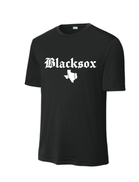 Texas Blacksox Moisture Management Tee - State Logo