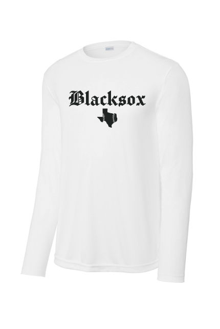 Texas Blacksox Moisture Management Long Sleeve Tee - State Logo