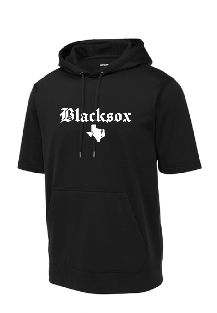 Texas Blacksox Moisture Management Short Sleeve Hooded Fleece - State Logo