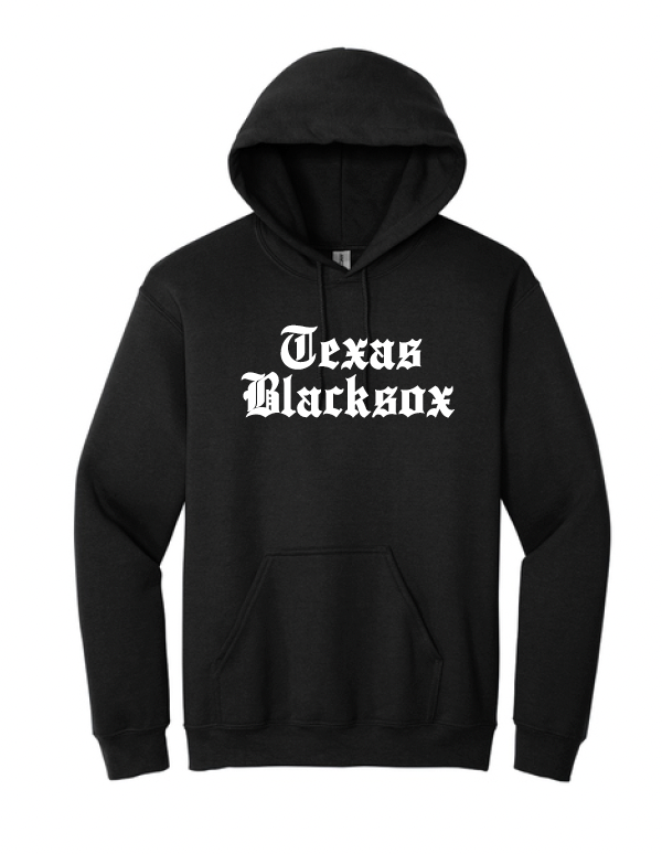 Texas Blacksox Cotton Hoodie - Old English Logo