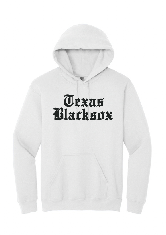 Texas Blacksox Cotton Hoodie - Old English Logo