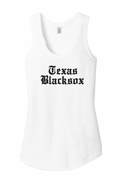 Texas Blacksox Racerback Tank with Old English Logo