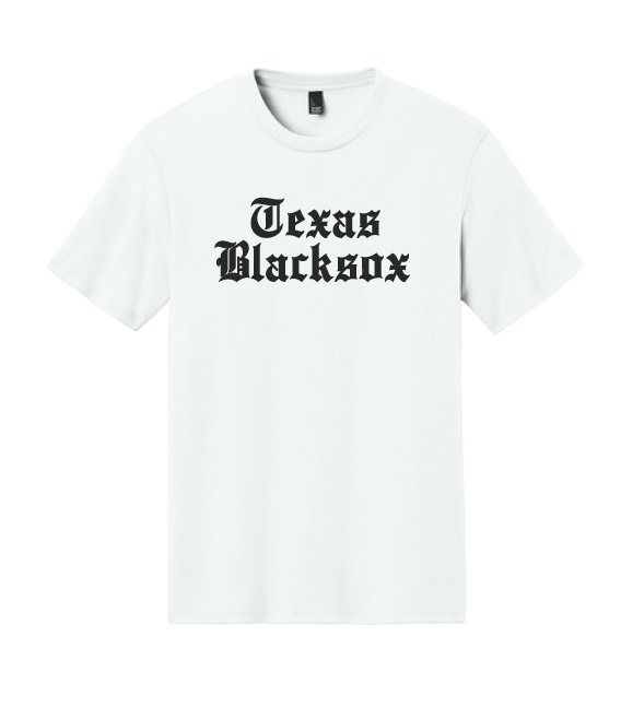 Texas Blacksox Soft Cotton T-Shirt (Unisex, Ladies, and Youth) - Old English Logo