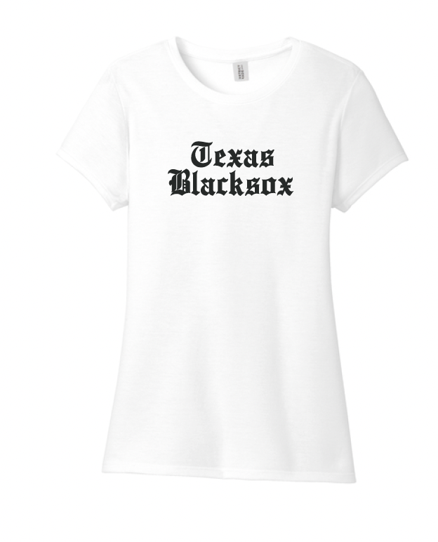 Texas Blacksox Soft Cotton T-Shirt (Unisex, Ladies, and Youth) - Old English Logo