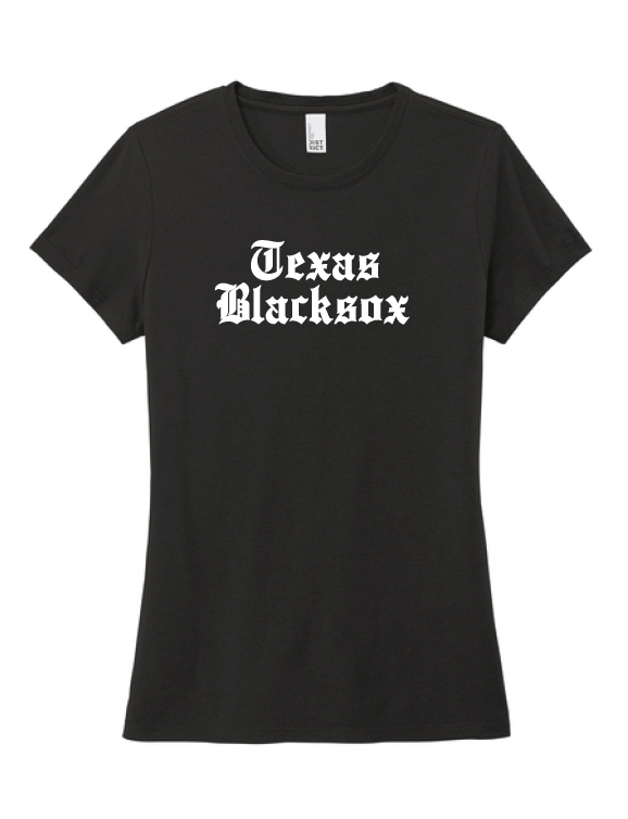 Texas Blacksox Soft Cotton T-Shirt (Unisex, Ladies, and Youth) - Old English Logo
