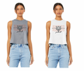 Aledo Football Bearcat Face Logo Crop Racerback Tank